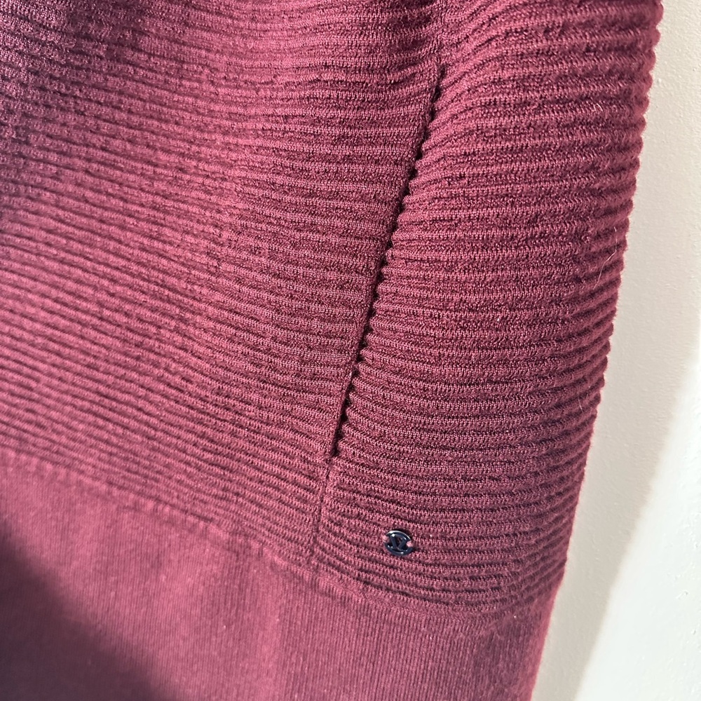Lululemon sit in lotus wrap II cardigan merino wool open front sweater size 12 - Picture 13 of 15